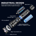 Pullox Large Torch Tactical Flashlight High Lumens |Waterproof Focus Zoomable Flash Light, Portable Flashlight for Camping Hiking Outdoor Home Emergency