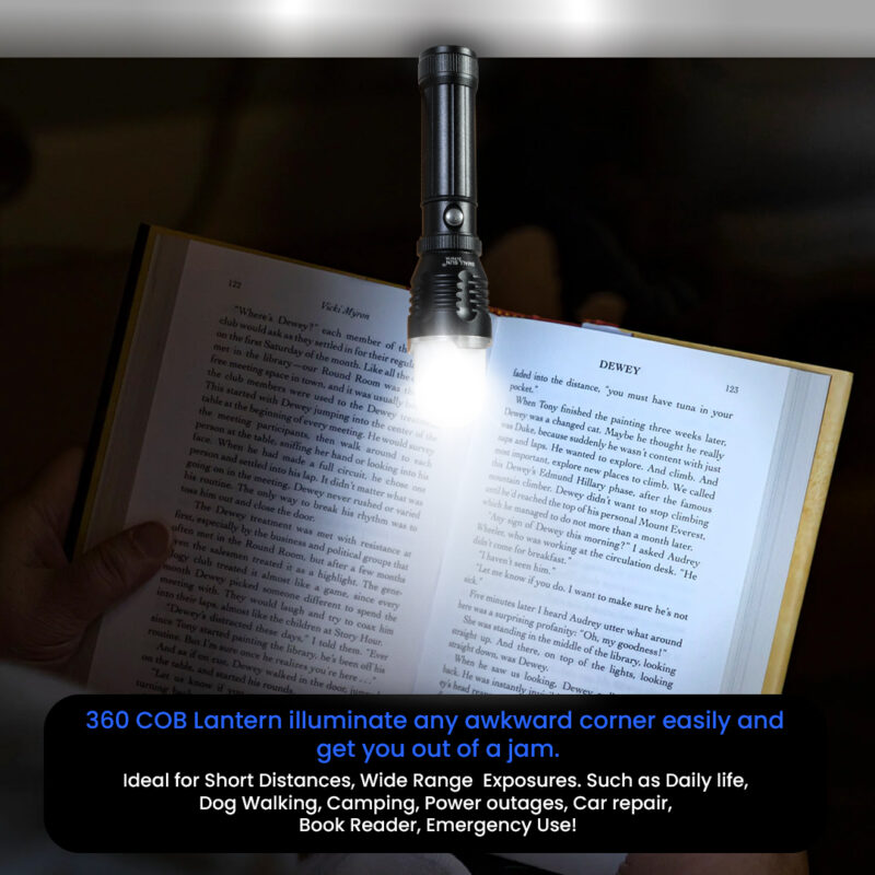 Pullox Large Torch Tactical Flashlight High Lumens |Waterproof Focus Zoomable Flash Light, Portable Flashlight for Camping Hiking Outdoor Home Emergency