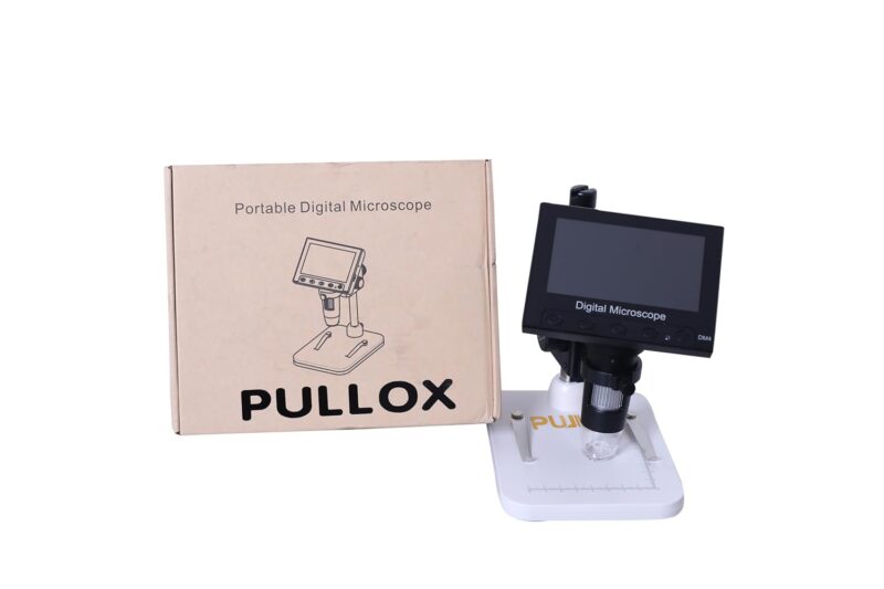 Pullox 4.3” Digital Microscope | 50X–1000X HD LCD Screen | USB Electronic Magnifier for Coins, Jewelry, Circuit Repair & Specimens